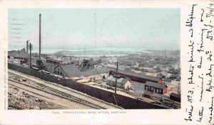 Pennsylvania Mine Mining Butte Montana 1904 postcard