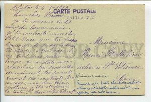 438974 FRENCH Africa catholic mission Saint-Esprit missionary in a little boat