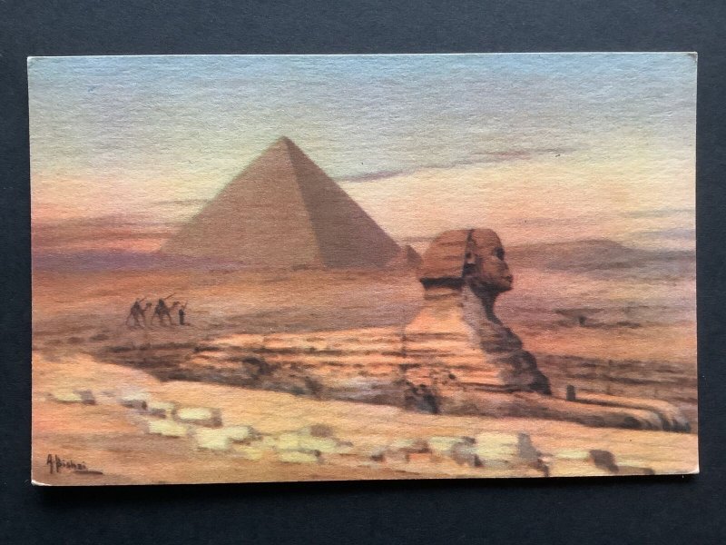 Great Pyramid of Giza and the Sphinx, some wonders of the world Postcard Rf59979 