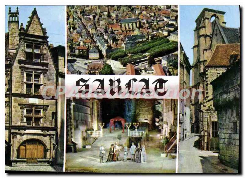 Postcard Modern Sarlat home from church festival Botie