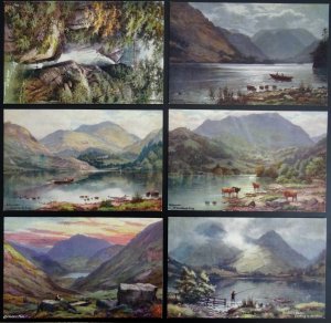 Cumbria Set of 6 ULLSWATER The Lake District c1905 Postcard by Raphael Tuck 7221