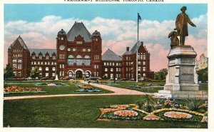 Vintage Postcard 1920's View of Parliament Buildings Toronto Canada CAN