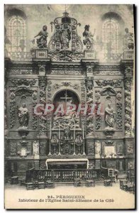 Old Postcard Perigueux Interior of & # 39Eglise Saint Etienne de la Cite