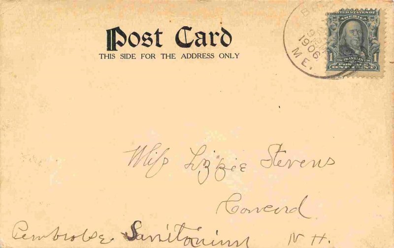 Camp Christopher Cabin Bryant Pond Maine 1906 postcard