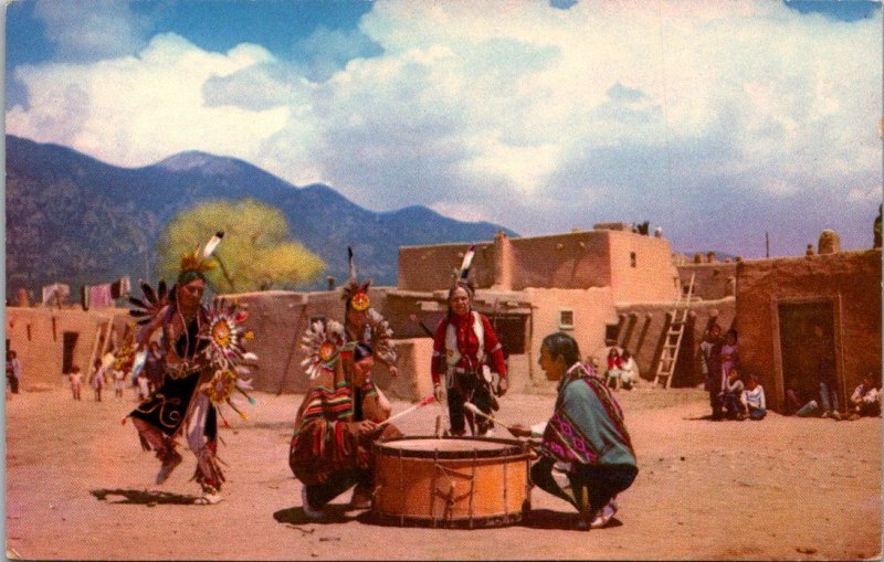 Taos Indian Dancers At Taos Pueblo New Mexico