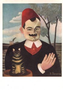Rousseau Portrait De Of Pierre Loti Vintage Painting Postcard