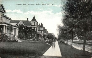 ZION CITY IL Elisha Ave Looking North c1910 Postcard