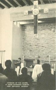 Artvue Chapel Good Shepherd Mission Fort Defiance Arizona Interior 1930s 4672