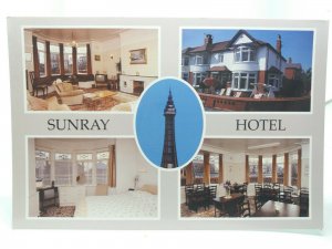 Sunray Hotel 42 Knowle Avenue Blackpool Lancs Vintage Multiview Postcard