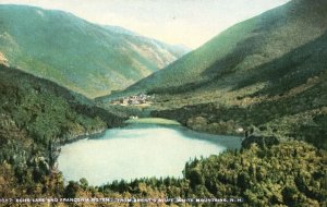 Vintage Postcard Echo Lake Franconia Notch Bluff White Mountains New Hampshire