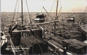 Mexico Lanchas de Pescadores Veracruz Vintage RPPC C078