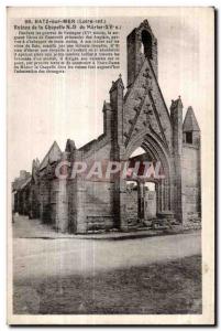 Old Postcard Batz sur Mer Chapel Ruins of Mulberry