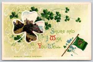 St Patrick's Day~Shure and I Wish You Well~Dunluce Castle Portrush~Ireland Flag