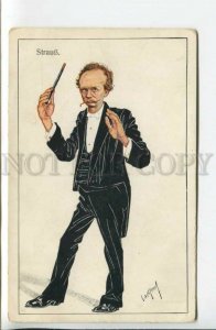 439996 Richard STRAUSS German COMPOSER Caricature Vintage postcard