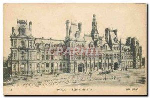 Old Postcard Paris Hotel de Ville