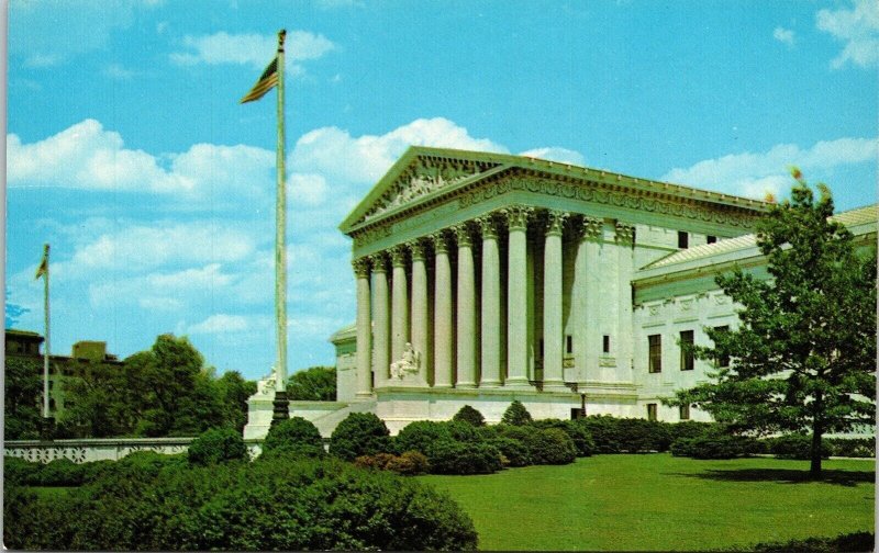 US Supreme Court Building Washington DC Library Congress Postcard Unposted 