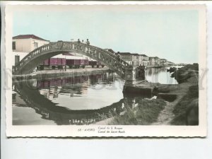 464335 Portugal Aveiro canal railway Vintage photo postcard