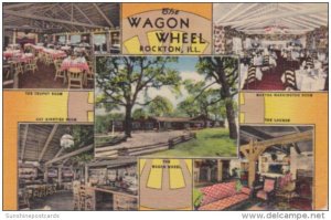 Illinois Rockton The Wagon Wheel Restaurant Multi View Curteich