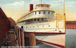 New London Connecticut New Hampshire Steamer Ship Antique Postcard K26022 