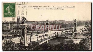 Old Postcard Paris Alexandre III bridge