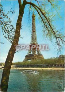 Postcard Modern Wonder of the World Paris Eiffel Tower Featured on the Seine