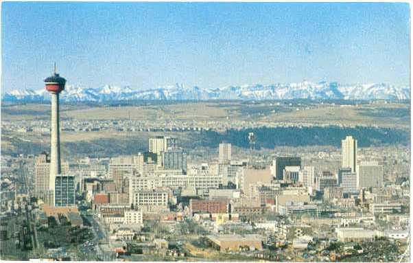 Skyline View of Calgary, Alberta, Canada,  Used Chrome