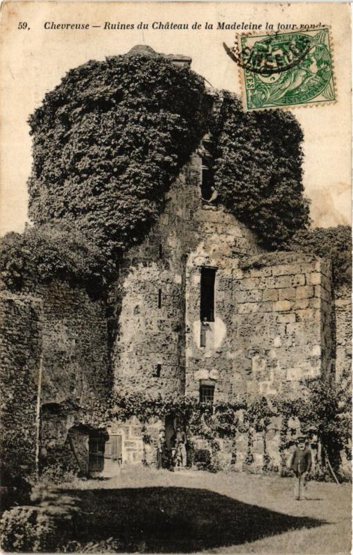 CPA CHEVREUSE - Ruines du Chateau de la Madeleine la tour ronde (352858)