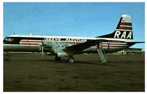 Reeve Aleutian Airways NAMC YS 11A  at Anchorage Airplane Postcard