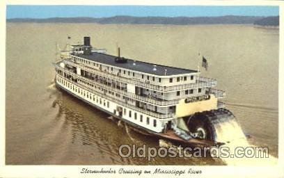 Sternwheeler on Mississippi River Steamer Ship Unused 