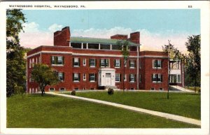 Waynesboro, PA Pennsylvania WAYNESBORO HOSPITAL Franklin County ca1920s Postcard