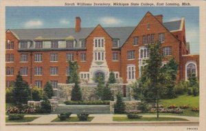 Michigan East Lansing Sarah Williams Dormiotry Michigan State College 1943 Cu...