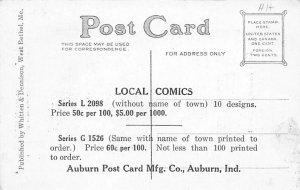 Local Comics, I am holding my own Auburn, IN, USA Postcard
