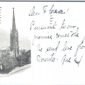 1904 Toronto, CANADA St. James Cathedral Beaver Seal Souvenir Mailing Card A137