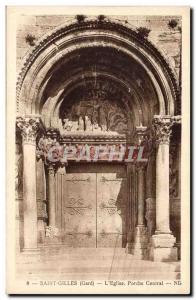 Saint Gilles Old Postcard L & # 39eglise Porch Central