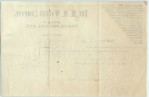 1903 Dubuque, Iowa M.M. Walker Letterhead Fruits Bananas Receipt Antique Bill R1