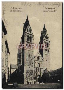 VINTAGE POSTCARD Schlestadt Church Sainte FoyÂ 