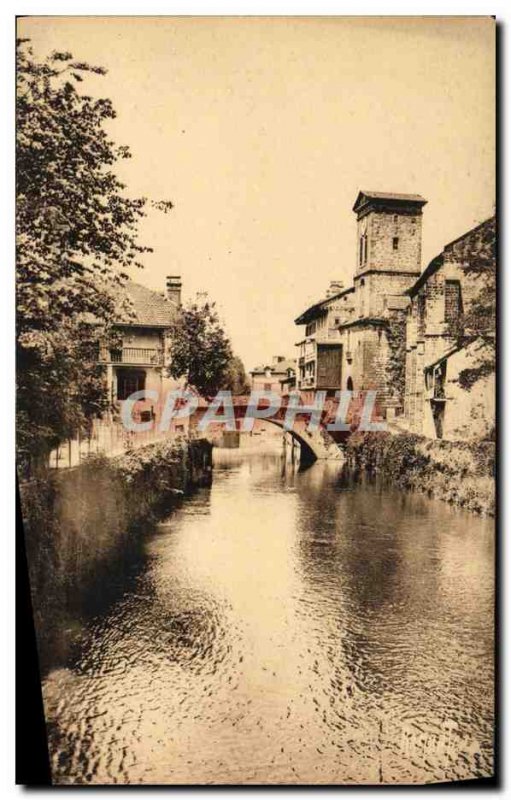 Old Postcard The Nive in St. Jean Pied de Port