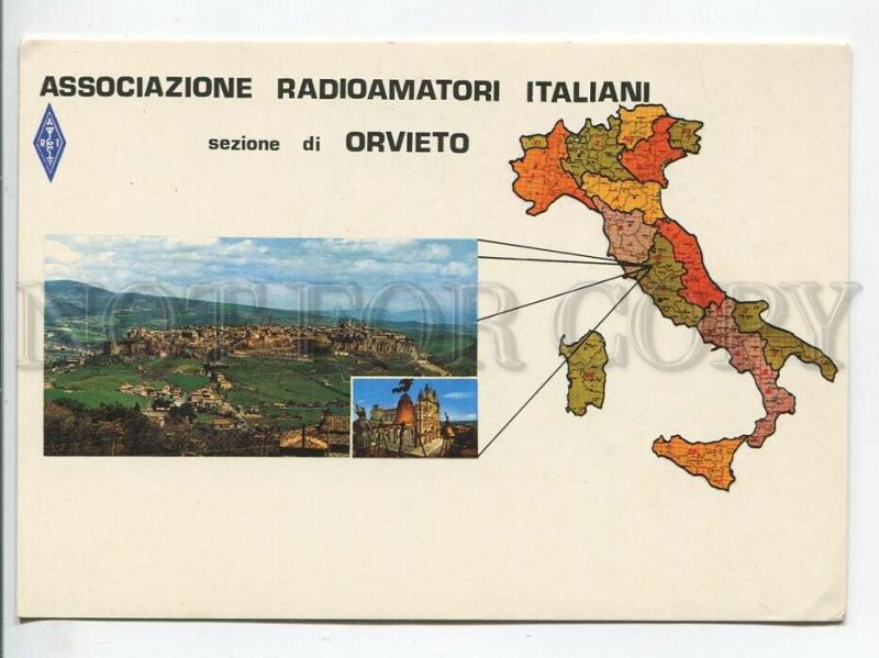 464561 1990 year Italy Orvieto radio QSL card to USSR