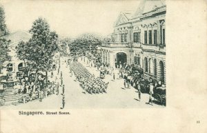 PC CPA SINGAPORE, STREET SCENE, Vintage Postcard (b19659)