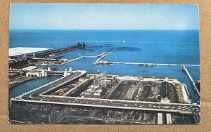 VINTAGE  POSTCARD UNUSED - OUTER DRIVE LINK BRIDGE & LAKE FRONT, CHICAGO, ILL.