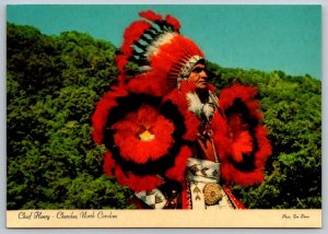 Cherokee  North Carolina  Chief Henry Postcard