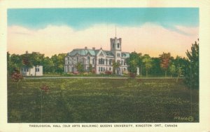 Canada Ontario Theological Hall Queens University Vintage Postcard 07.50