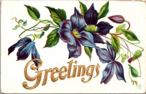 Greetings With Flowers 1913