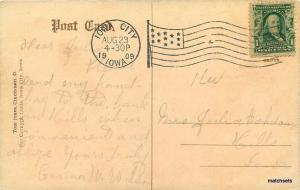 1909 Iowa City Iowa Hall of Natural Science Tom Jones postcard 11012