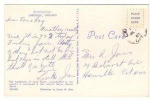 Fall Colours, Greetings From Lakefield, Ontario, Vintage 1967 Chrome Postcard