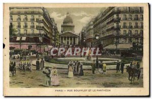 Old Postcard Paris Rue Soufflot and the Pantheon