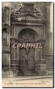 Old Postcard Epernay Portal St Martin & # 39ancienne of Notre Dame Church