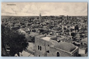Israel Postcard Aerial General View of Jerusalem 1950 Vintage Posted