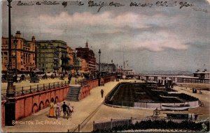 Postcard UK Brighton Raphael Tuck The Parade No. 4705 Ladies on Horses 1905 A16