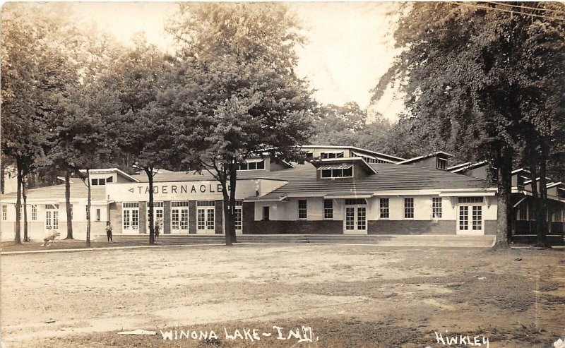 G35/ Winona Lake Indiana RPPC Postcard c1920s Tabernacle Hinkley 2